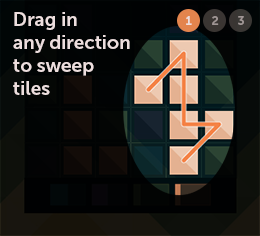 Swipe in all directions to clear tiles